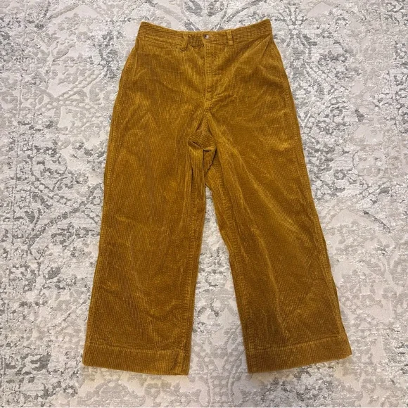 Madewell Slim Emmett Wide Leg Crop Pants Corduroy Edition - Picture 2 of 8